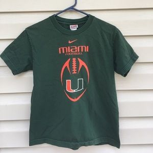 Nike Miami football green and orange shirt  $5/25